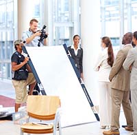 Photographers shooting stock