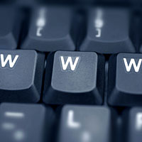 WWW - Spelled in keys on a laptop